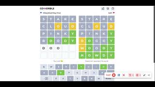 Playing CoWordle Wordle Multiplayer 1
