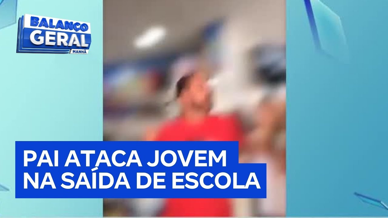 Pai agride jovem que brigava com o filho dele na saída de escola em Goiânia