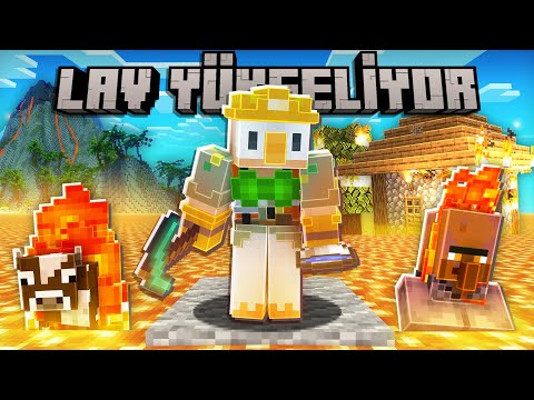 Minecraft'ı LAVLAR YÜKSELİRKEN BİTİRDİM!