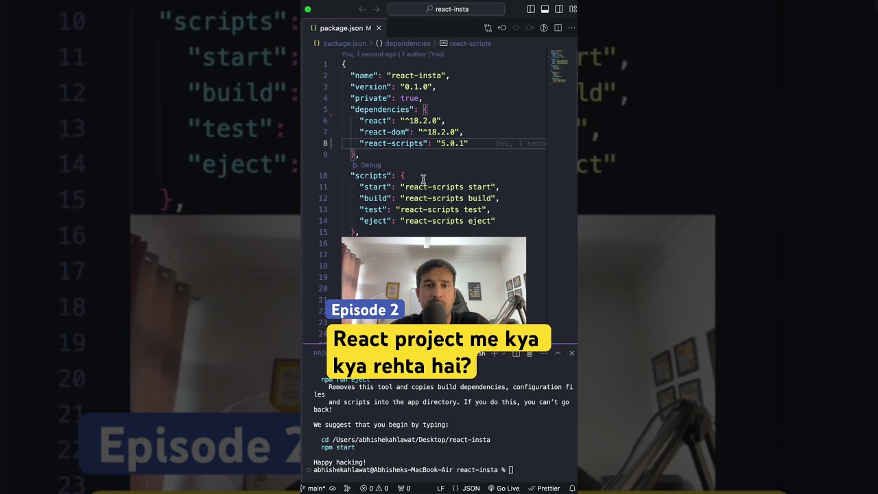 React App ka project structure 😎 #reactjs #reactjstutorial