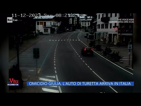 Omicidio Giulia, l'auto di turetta arriva in Italia - La vita in diretta 15/12/2023