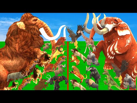 Animal Epic Battle - Modern Mammals vs Cenozoic Beasts Size Comparison | Animal Revolt Battle Simul