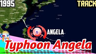 🌀The track of super typhoon Angela 1995 🌀