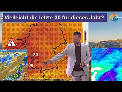 Vielleicht die letzte 30 für dieses Jahr? Morgen nach Gewittern kühler. Wetterbericht 15.-23.09.2026