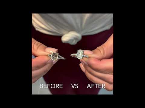 Before & After: Oval Diamond Ring