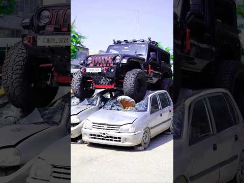 INDIAN ARMY TRUCK😱 V'S MAHINDRA THAR🔥#youtubeshort #thar #tharroxx #suv