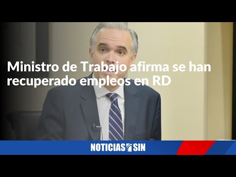 Ministro de Trabajo afirma se han recuperado empleos en RD