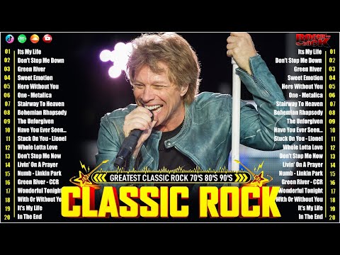 Bon Jovi, Aerosmith, AC/DC, Guns N' Roses, Queen...| Rock 80s and 90s Songs Of All Time