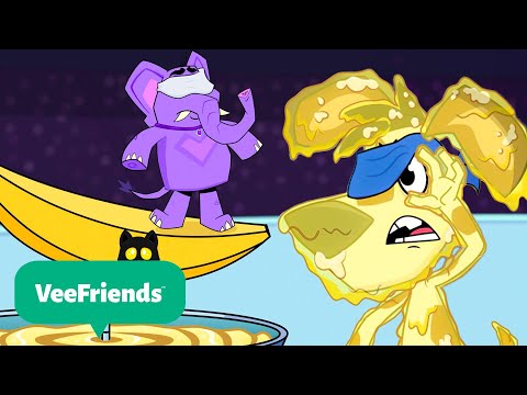 The Snicky-Snack Battle Gets Messy! | Vee Friends 🐈‍⬛ | Funny Animal Cartoons For Kids