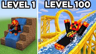 Level 1 to 100 Waterparks in Minecraft!