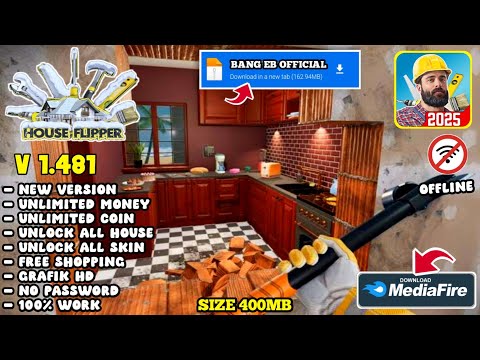 House Flipper Mod Apk V1.481 Terbaru 2025 - Unlimited Money & Unlock All Skins