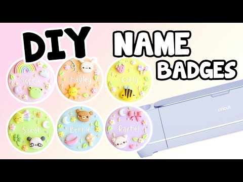 DIY Pastel Name Pins │ Polymer Clay and Cricut Tutorial