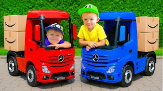 Oliver e o Caminhão de Reboque | Aprendendo Sobre Transportes para Crianças
