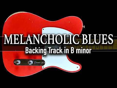 Melancholic Slow Blues Backing Track Jam in B minor | SZBT 1118