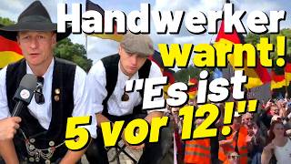 Stabile HANDWERKER gegen MERZ! 🛠 💪 Demo Projekt M1llion Berlin  Interview "Meister statt Master!"