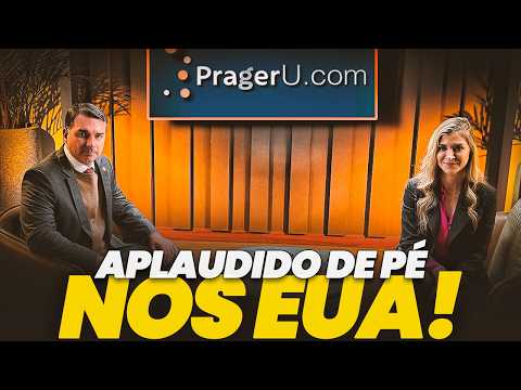 Flávio Bolsonaro aplaudido de pé nos EUA