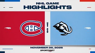 NHL Highlights | Canadiens vs. Mammoth - November 26, 2025