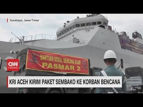 KRI Aceh Kirim Paket Sembako ke Korban Bencana