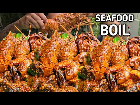 SEAFOOD BOIL | OUTDOOR COOKING | MUKBANG PHILIPPINES