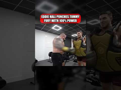 Eddie Hall punches Tommy Fury with full power! #boxing