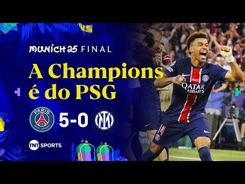 1º TÍTULO! PSG APLICA A MAIOR GOLEADA DA HISTÓRIA DE UMA FINAL DE CHAMPIONS | PSG 5X0 INTER DE MILÃO