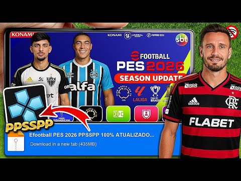 🚨 eFOOTBALL PES 2026 (PPSSPP) SUPER MUNDIAL🏆 DOWNLOAD MEDIAFIRE LINK DIRETO! 😱 BOMBA PATCH 2025