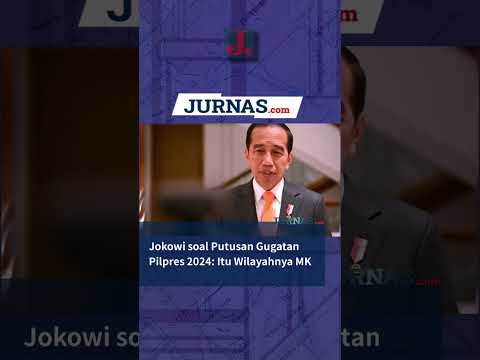 Jokowi soal Putusan Gugatan Pilpres 2024: Itu Wilayahnya MK