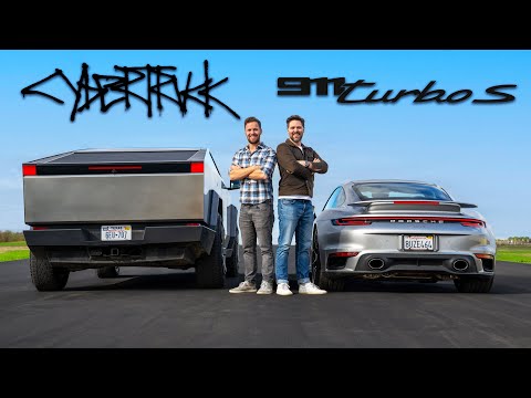 Porsche 911 Turbo S vs. Tesla Cybertruck: Epic Drag Race Showdown