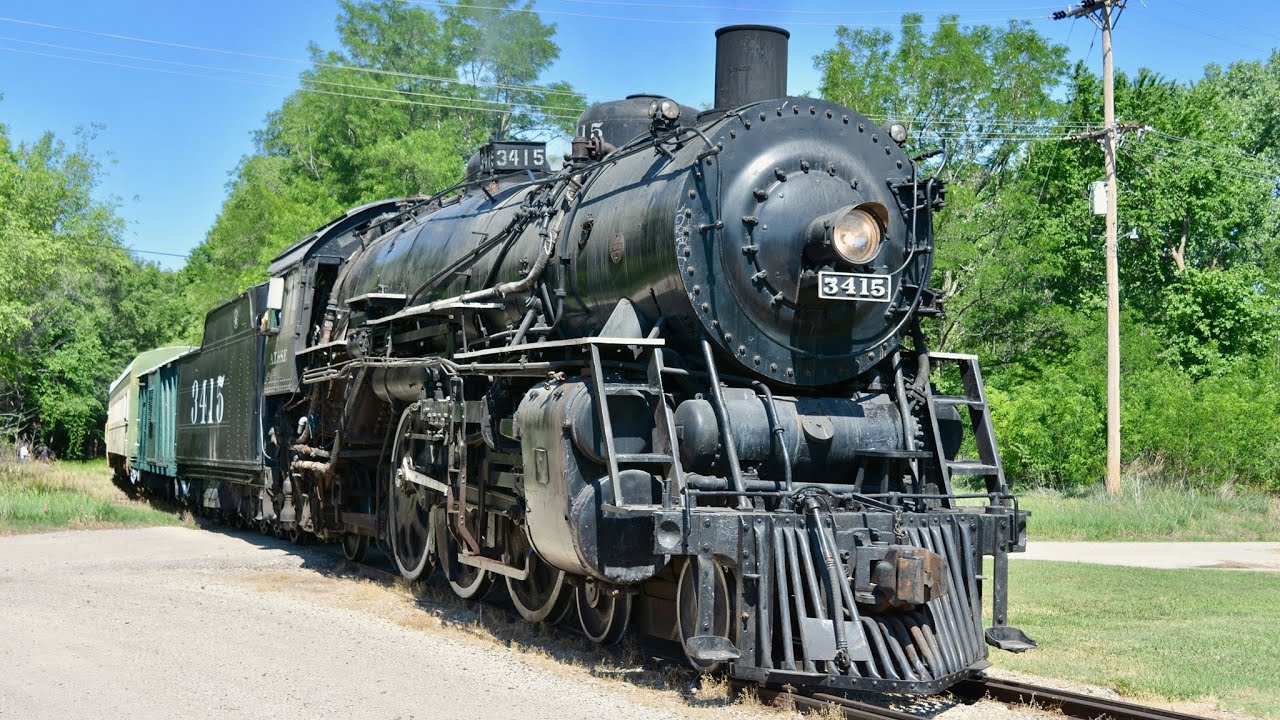 Santa Fe 3415 Steam Locomotive in Abilene, Kansas - CoasterFan2105