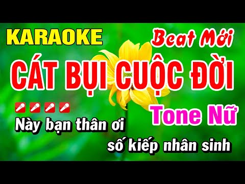 Karaoke Cát Bụi Cuộc Đời Tone Nam (Beat Hay) Nhạc Sống | Hoài Phong Organ