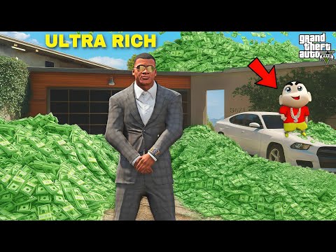 GTA V : Franklin & Shinchan Found a HOUSE Full of MONEY in GTA 5 ! in Telugu