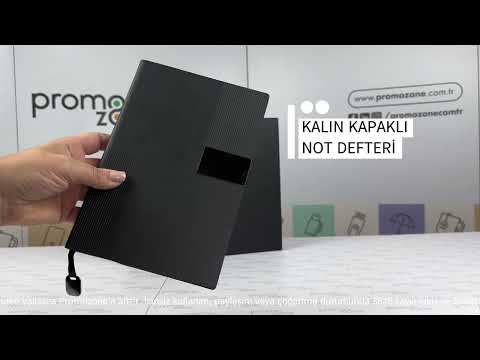 14×21 Termo Deri Defter, Kapaklı Metal Kalem & Laptop/Tablet Tutucu Kutulu VIP Hediye Seti Promozone