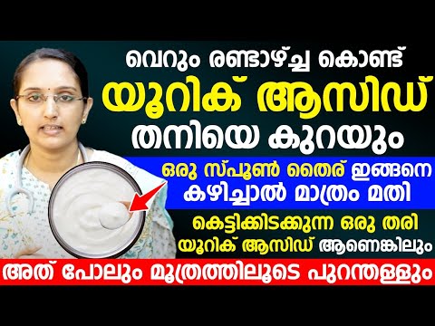 യൂറിക് ആസിഡ് രണ്ടാഴ്ച കൊണ്ട് കുറക്കാം | തൈര് ഇങ്ങനെ ഉപയോഗിച്ചാൽ യൂറിക് ആസിഡ് പുറന്തള്ളാം | URIC ACID