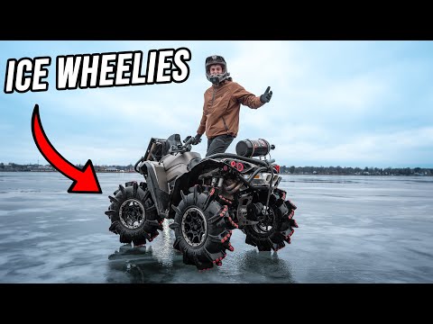 Studded Tires On My Can-Am Renegade! *Ice Wheeleis*