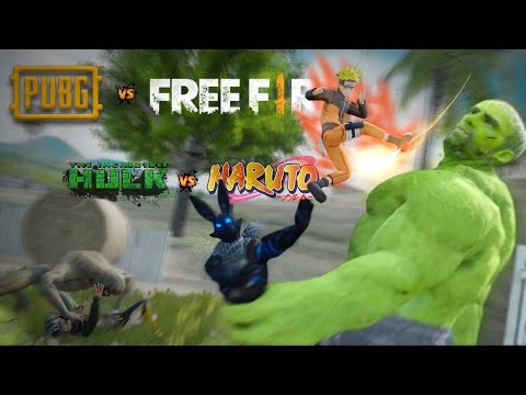 Pubg vs Freefire 🔥 Naruto vs Hulk 🥵 Animated Movie Raistar Naruto event 😈 Prizzo ff