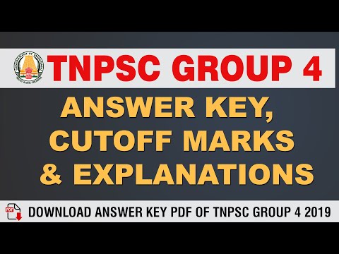 TNPSC Group 4 2019 | Answer Key ,Cutoff marks &...