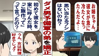 【漫画】ダメ男予備軍の弟「助けて姉ちゃん！彼女にフラれそう！」私「なんかやったの？」弟「なにもしてないよ！うちに呼んだ時にご飯作ってって言ったけど」私「それだ！」