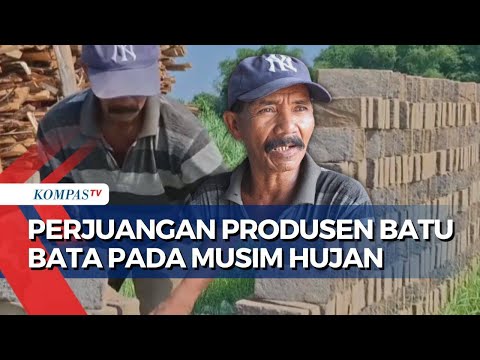 Curah Hujan Tinggi, Perajin Batu Bata di Kediri Alami Penurunan Produksi