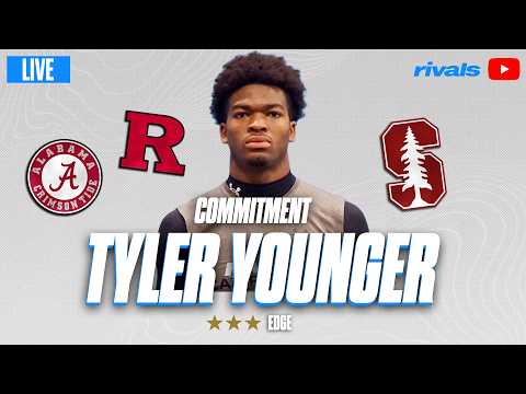 Tyler Younger LIVE COMMITMENT | Elite Edge Chooses Between Alabama and Stanford