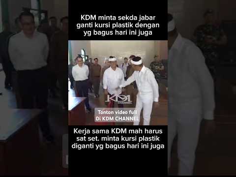 KDM minta sekda ganti kursi plastik hari ini juga #dedymulyadi #kdm