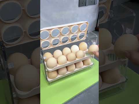 This is <strong>the</strong> Right Way to <strong>Store</strong> Eggs in <strong>the</strong> Fridge 🔔 Automatic Flip Egg Storage Rack