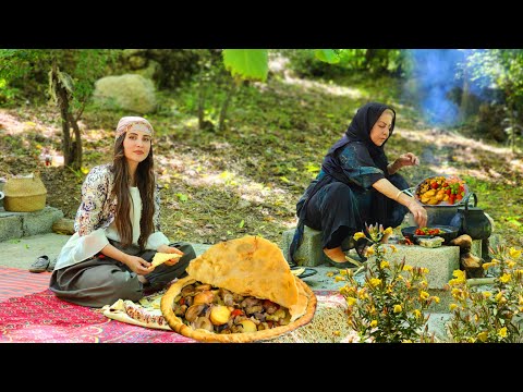 Oven Rustic Meat and vegetables Pilaf | Cooking in the Heart of a Village in Iran
