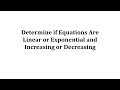Understanding Linear and Exponential Equations