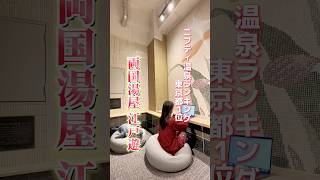 ニフティ温泉ランキング東京都1位のおふろやさん 両国湯屋江戸遊♨️#江戸遊 #スーパー銭湯 #サウナ #サウナ女子 #東京 #リモートワーク