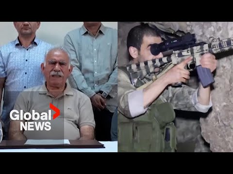 YouTube video thumbnail: Jailed Kurdish PKK Leader Says Armed Struggle With Turkey is Over, Calls for Members to Disarm