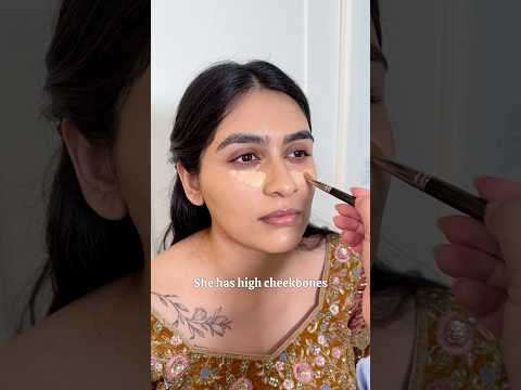 Bridal makeup according to facial features! #bridalmakeup #indianbride #bridalmakeup #makeuptutorial