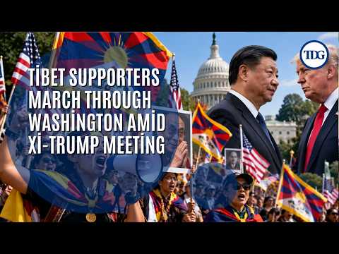 “Free Tibet!” Thousands March as Xi Meets Trump at White House