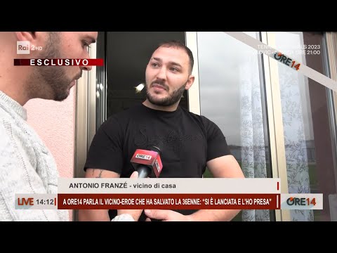 Parla il vicino-eroe che ha salvato la 36enne: "Si è lanciata e l'ho presa"- Ore 14 del 14/11/2023