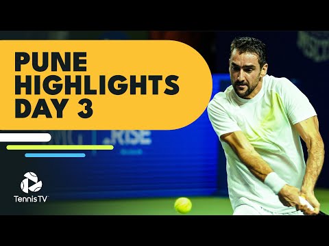 Cilic Starts Season; Karatsev & van Rijthoven Lock Horns | Pune 2023 Day 3 Highlights