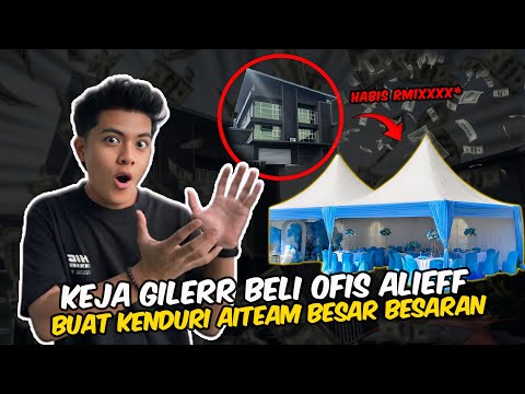 KEJA GILERR BELI OFIS ALIEFF BUAT KENDURI 2025!!! REACTION SEMUA TERKEJUT ALIEFF MARAH?!